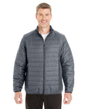 North End-NE701-Mens Portal Interactive Printed Packable Puffer Jacket-HOUNDSTOOTH