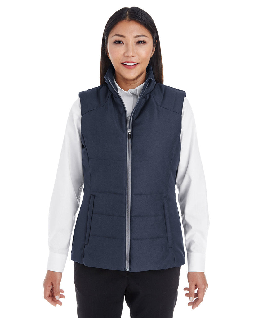 North End-NE702W-Ladies Engage Interactive Insulated Vest-NAVY/ GRAPH