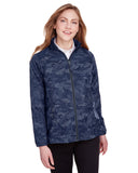 North End-NE711W-Ladies Rotate Reflective Jacket-CLASSC NVY/ CRBN