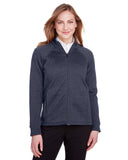 North End-NE712W-Ladies Flux 2.0 Full-Zip Jacket-CLSC NVY HT/ CRB