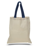 OAD-OAD105-OAD Contrasting Handles Tote-NAVY