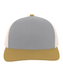Pacific Headwear-104C-Trucker Snapback Hat-HT GR/ BG/ AM GD
