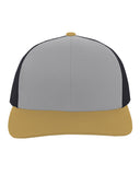 Pacific Headwear-104C-Trucker Snapback Hat-HT GR/ LT C/ A G