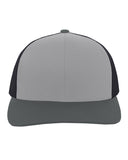 Pacific Headwear-104C-Trucker Snapback Hat-HT GR/ LT C/ L C