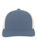 Pacific Headwear-104C-Trucker Snapback Hat-OCEAN BLUE/ BGE