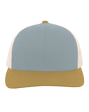 Pacific Headwear-104C-Trucker Snapback Hat-SMK BL/ BG/ A GD