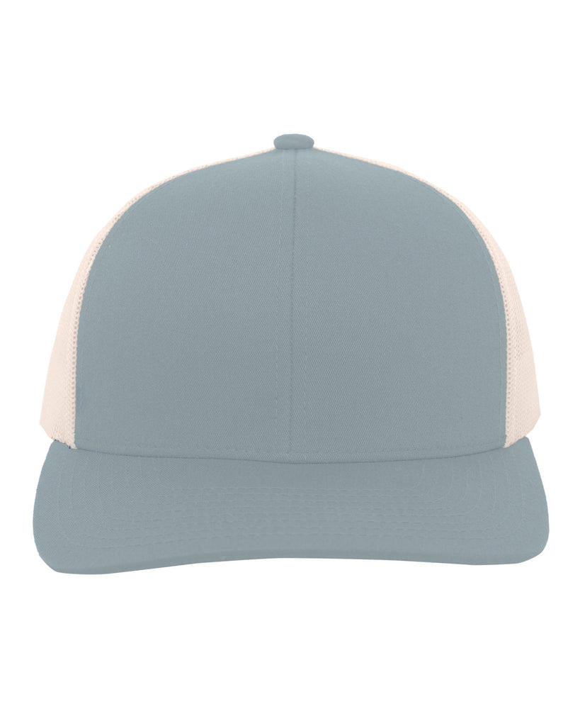 Pacific Headwear-104C-Trucker Snapback Hat-SMOKE BLUE/ BGE