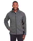 Spyder-187330-Mens Constant Full-Zip Sweater Fleece Jacket-BLACK HTHR/ BLK