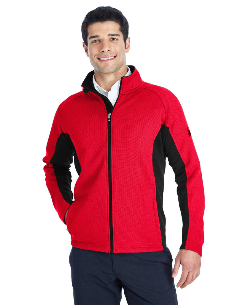 Spyder-187330-Mens Constant Full-Zip Sweater Fleece Jacket-RED/ BLACK/ BLK