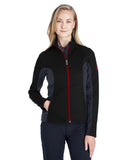 Spyder-187335-Ladies Constant Full-Zip Sweater Fleece Jacket-BLACK/ PLR/ RED