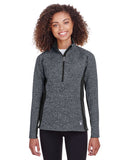 Spyder-S16562-Ladies Constant Half-Zip Sweater-BLACK HTHR/ BLK