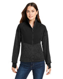 Spyder-S17741-Ladies Passage Sweater Jacket-BLACK POWDR/ BLK