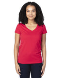 Threadfast Apparel-200RV-Ladies Ultimate V-Neck T-Shirt-RED