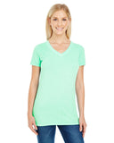 Threadfast Apparel-230B-Ladies Pigment-Dye Short-Sleeve V-Neck T-Shirt-MINT