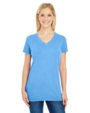 Threadfast Apparel-230B-Ladies Pigment-Dye Short-Sleeve V-Neck T-Shirt-ROYAL