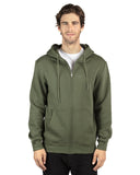 Threadfast Apparel-320Z-Unisex Ultimate Fleece Full-Zip Hooded Sweatshirt-ARMY