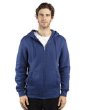 Threadfast Apparel-320Z-Unisex Ultimate Fleece Full-Zip Hooded Sweatshirt-NAVY