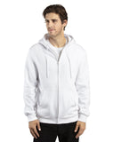 Threadfast Apparel-320Z-Unisex Ultimate Fleece Full-Zip Hooded Sweatshirt-WHITE