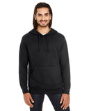 Threadfast Apparel-321H-Unisex Triblend French Terry Hoodie-BLACK SOLID