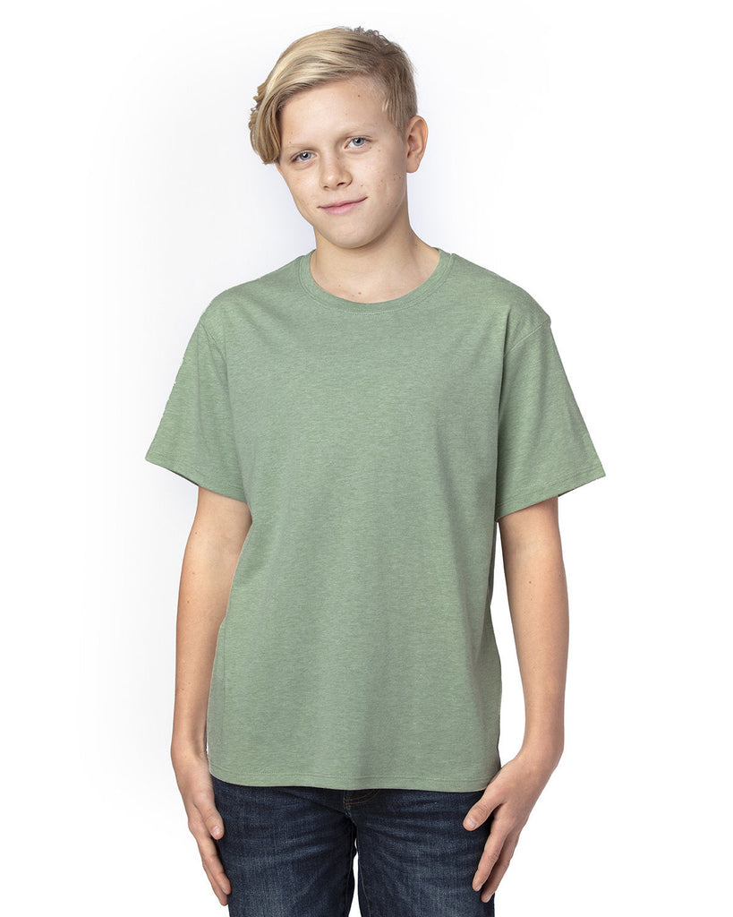 Threadfast Apparel-600A-Youth Ultimate T-Shirt-ARMY HEATHER
