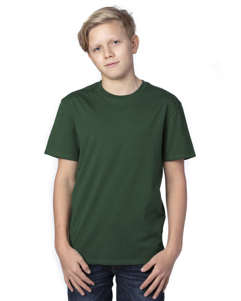 Threadfast Apparel-600A-Youth Ultimate T-Shirt-FOREST GREEN