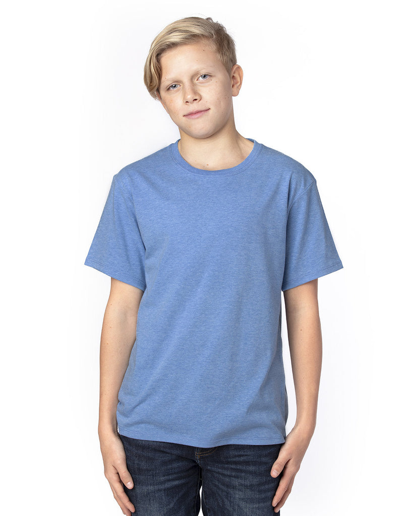 Threadfast Apparel-600A-Youth Ultimate T-Shirt-ROYAL HEATHER