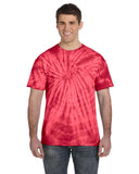 Tie-Dye-CD101-Adult 5.4 oz. 100% Cotton Spider T-Shirt-SPIDER RED