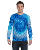 Tie-Dye-CD2000-Adult 5.4 oz. 100% Cotton Long-Sleeve T-Shirt-BLUE JERRY