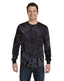 Tie-Dye-CD2000-Adult 5.4 oz. 100% Cotton Long-Sleeve T-Shirt-SPIDER BLACK