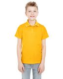 UltraClub-8210Y-Youth Cool & Dry Mesh Piqué Polo-GOLD
