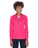UltraClub-8230L-Ladies Cool & Dry Sport Quarter-Zip Pullover-HELICONIA