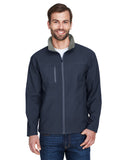 UltraClub-8280-Adult Ripstop Soft Shell Jacket with Cadet Collar-NAVY