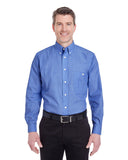 UltraClub-8340-Mens Wrinkle-Resistant End-on-End-FRENCH BLUE