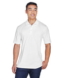 UltraClub-8405T-Mens Tall Cool & Dry Sport Polo-WHITE