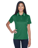 UltraClub-8406L-Ladies Cool & Dry Sport Two-Tone Polo-FOREST GRN/ WHT