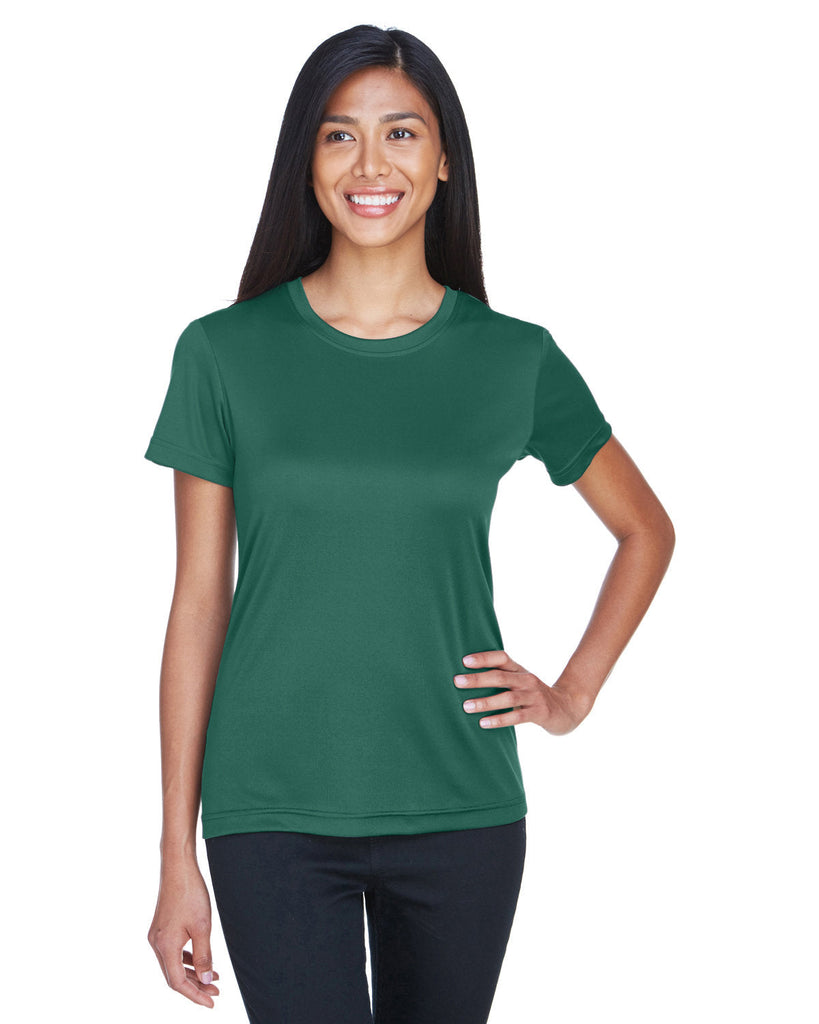 UltraClub-8620L-Ladies Cool & Dry Basic Performance T-Shirt-FOREST GREEN