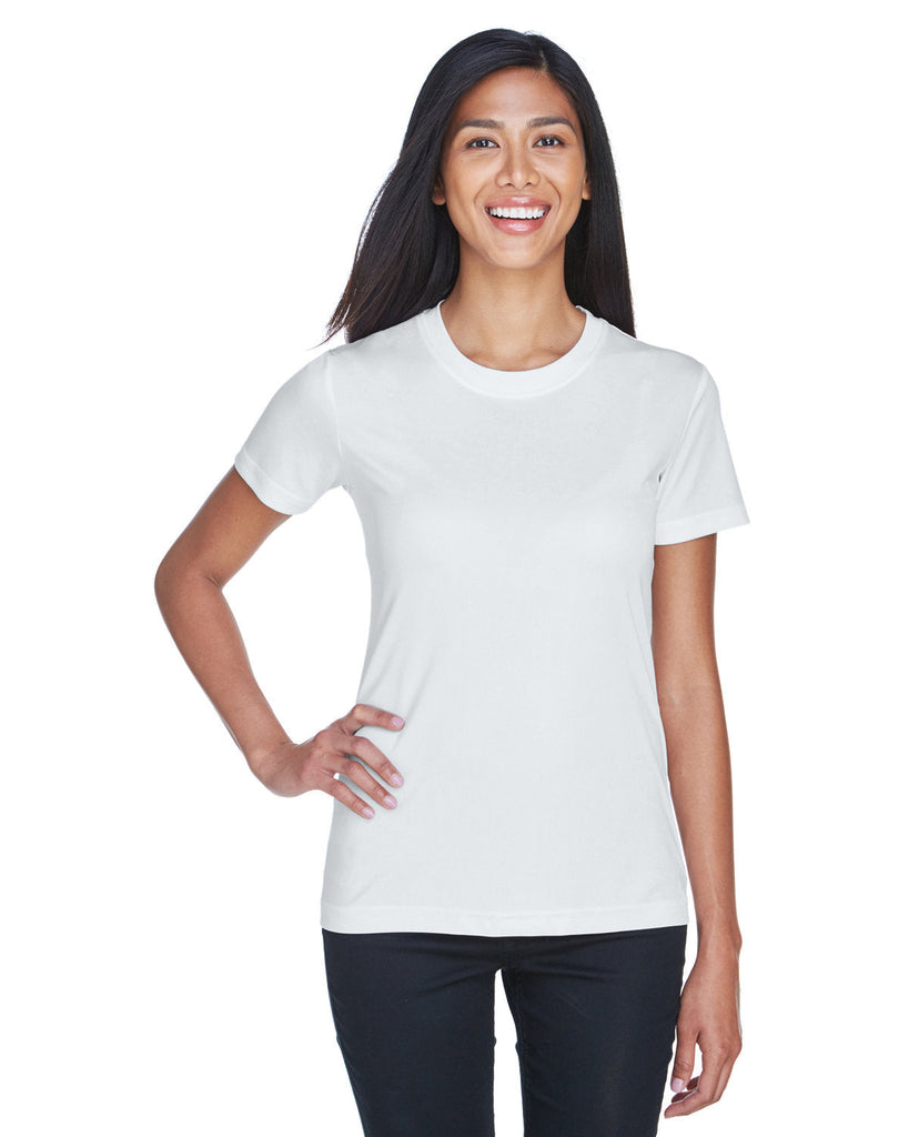 UltraClub-8620L-Ladies Cool & Dry Basic Performance T-Shirt-WHITE