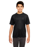 UltraClub-8620Y-Youth Cool & Dry Basic Performance T-Shirt-BLACK