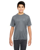 UltraClub-8620Y-Youth Cool & Dry Basic Performance T-Shirt-CHARCOAL