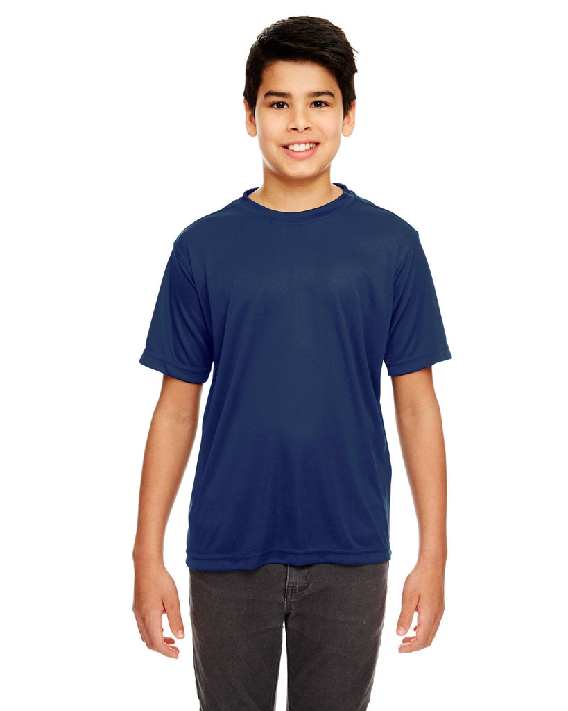 UltraClub-8620Y-Youth Cool & Dry Basic Performance T-Shirt-NAVY