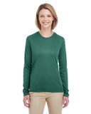 UltraClub-8622W-Ladies Cool & Dry Performance Long-Sleeve Top-FOREST GREEN