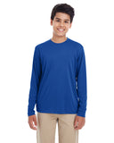 UltraClub-8622Y-Youth Cool & Dry Performance Long-Sleeve Top-ROYAL