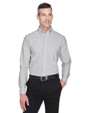 UltraClub-8970T-Mens Tall Classic Wrinkle-Resistant Long-Sleeve Oxford-CHARCOAL