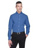 UltraClub-8970T-Mens Tall Classic Wrinkle-Resistant Long-Sleeve Oxford-FRENCH BLUE