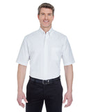 UltraClub-8972T-Mens Tall Classic Wrinkle-Resistant Short-Sleeve Oxford-WHITE