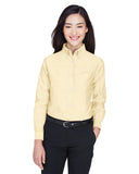UltraClub-8990-Ladies Classic Wrinkle-Resistant Long-Sleeve Oxford-BUTTER