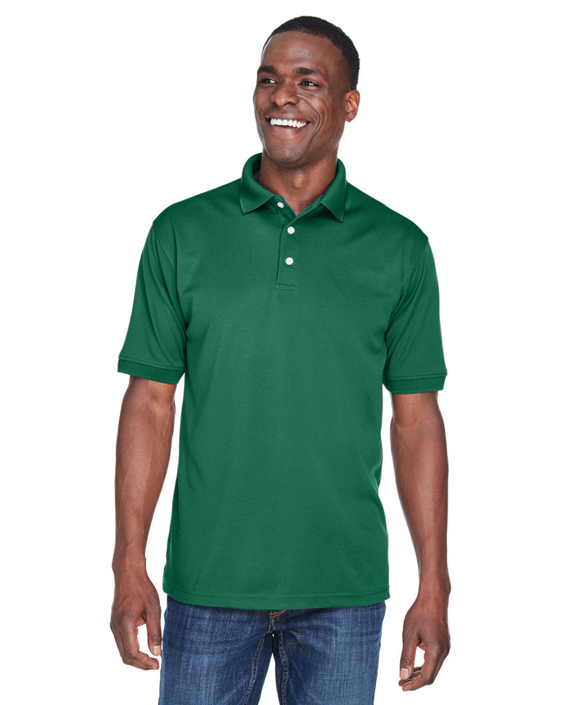 UltraClub-U8315-Mens Platinum Performance Piqué Polo with TempControl Technology-FOREST GREEN