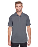 UltraClub-UC102-Mens Cavalry Twill Performance Polo-CHARCOAL/ NAVY