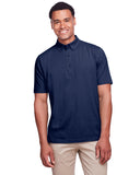 UltraClub-UC105-Mens Lakeshore Stretch Cotton Performance Polo-NAVY