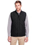 UltraClub-UC709-Mens Dawson Quilted Hacking Vest-BLACK